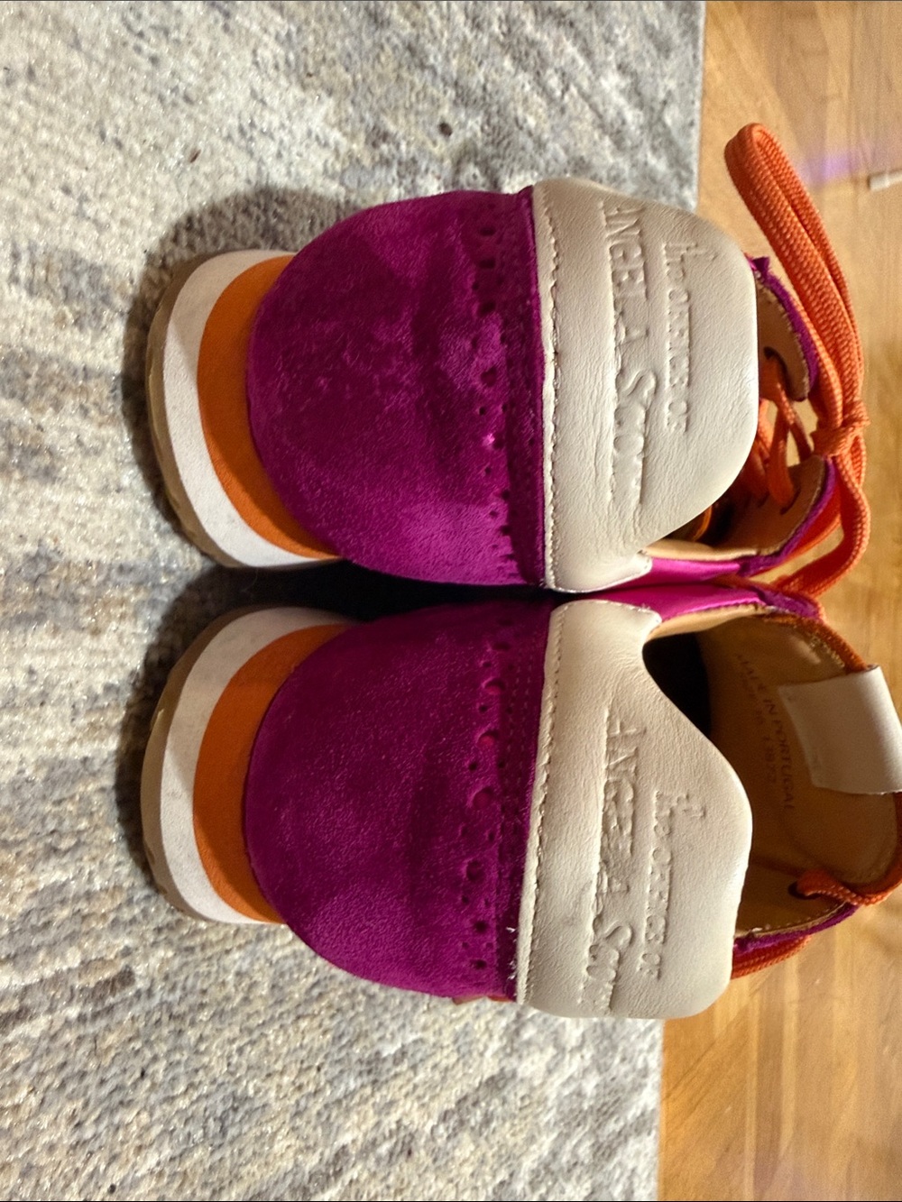 Office of Angela Scott magenta and orange sneakers! - Picture 4 of 4